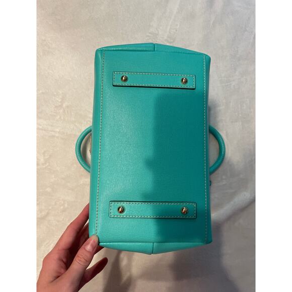 NEW DOONEY & BOURKE Saffiano Leather Top Handle Satchel Bag Top Handle Mint - Picture 16 of 16